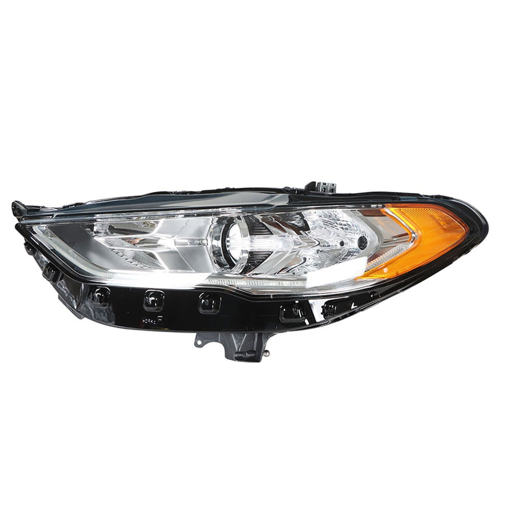 Halogen Headlamp For 2017-2019 Ford Fusion Driver Left Chrome Housing FO2502350 Lab Work Auto