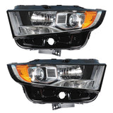 Halogen Headlamps For 2015-2018 Ford Edge Chrome Housing Headlights Right & Left