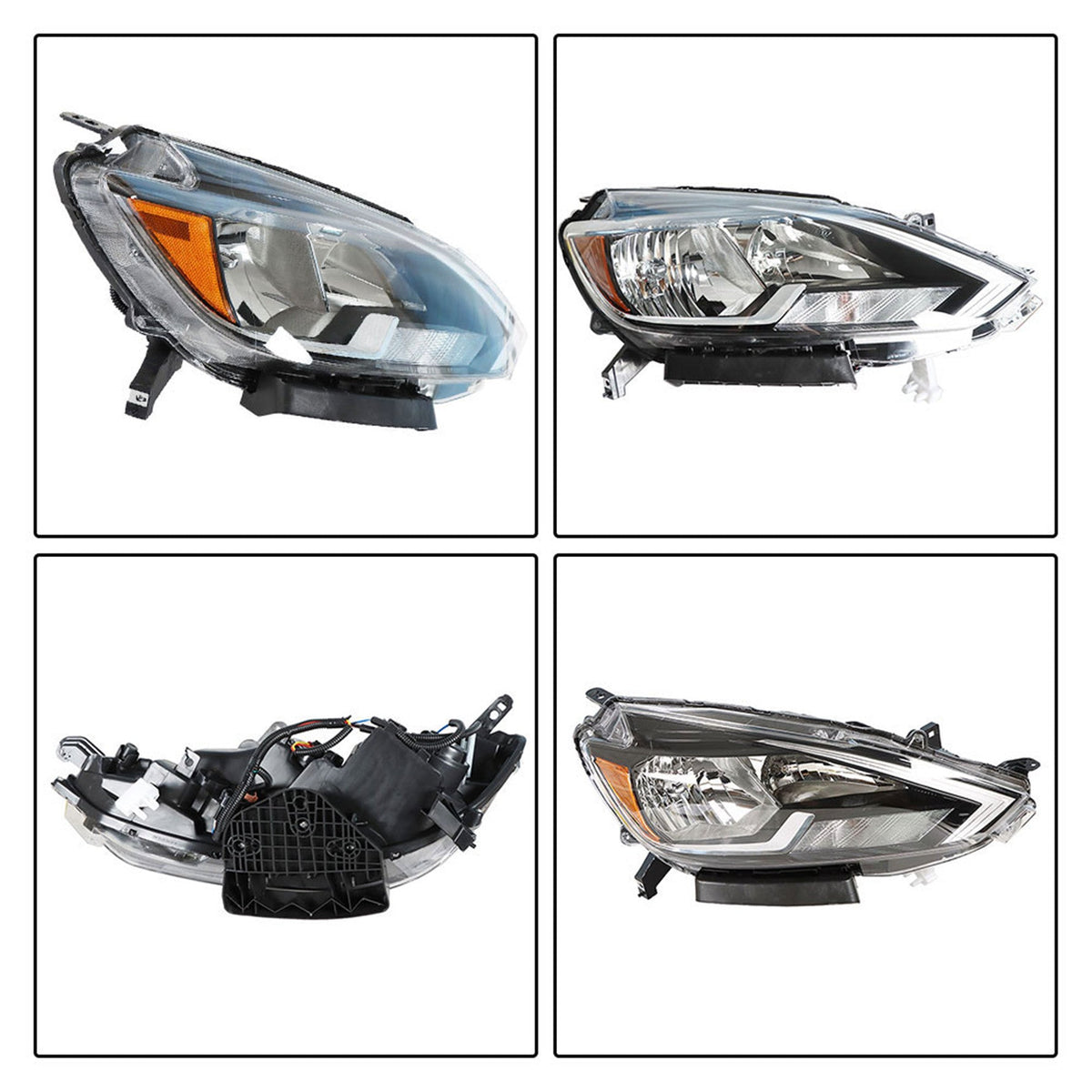 Halogen Headlight For 2016-18 Nissan Sentra Right Side Chrome Housing NI2503244 Lab Work Auto