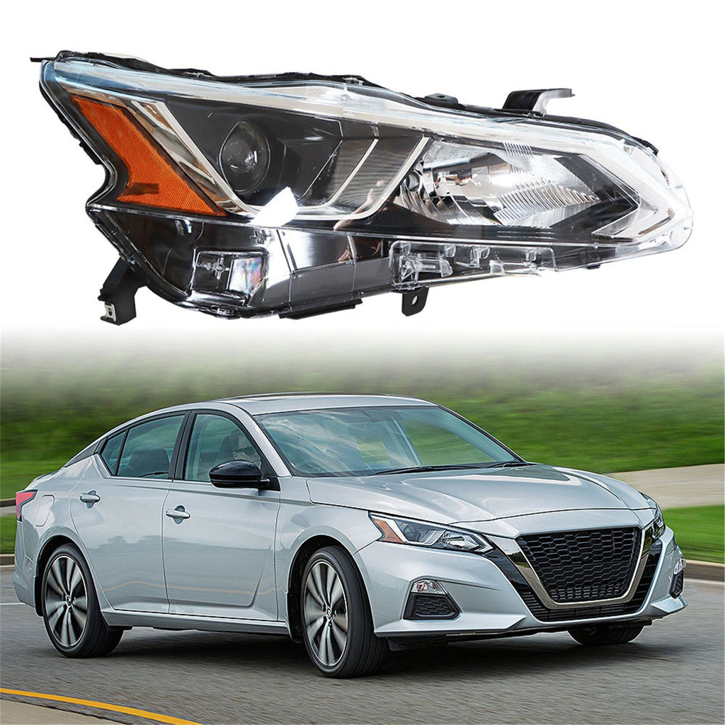 Halogen Headlight For 2019-2020 Nissan Altima Chrome Housing Passenger NI2503265 Lab Work Auto