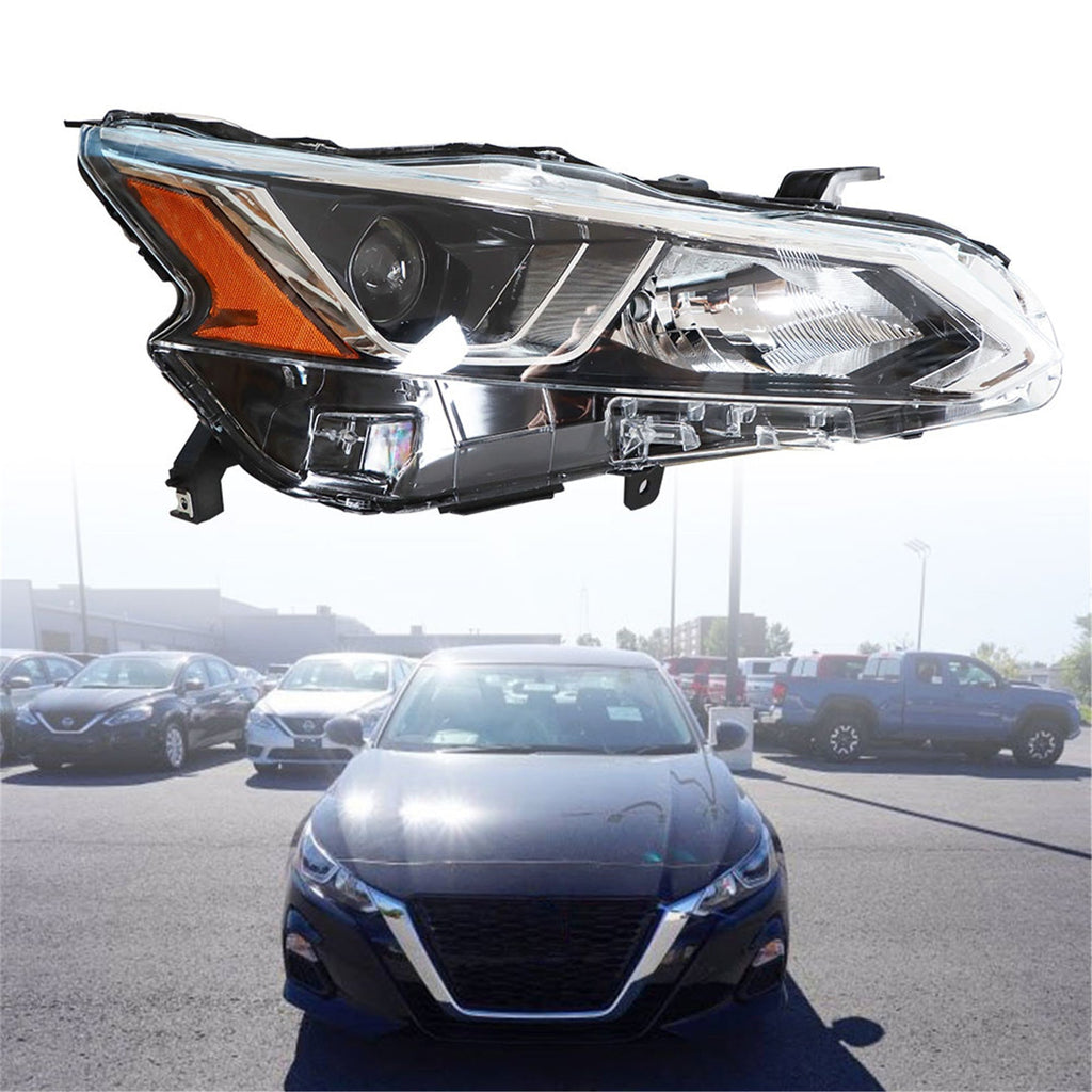 Halogen Headlight For 2019-2020 Nissan Altima Chrome Housing Passenger NI2503265 Lab Work Auto