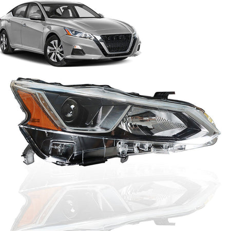 Halogen Headlight For 2019-2020 Nissan Altima Chrome Housing Passenger NI2503265 Lab Work Auto