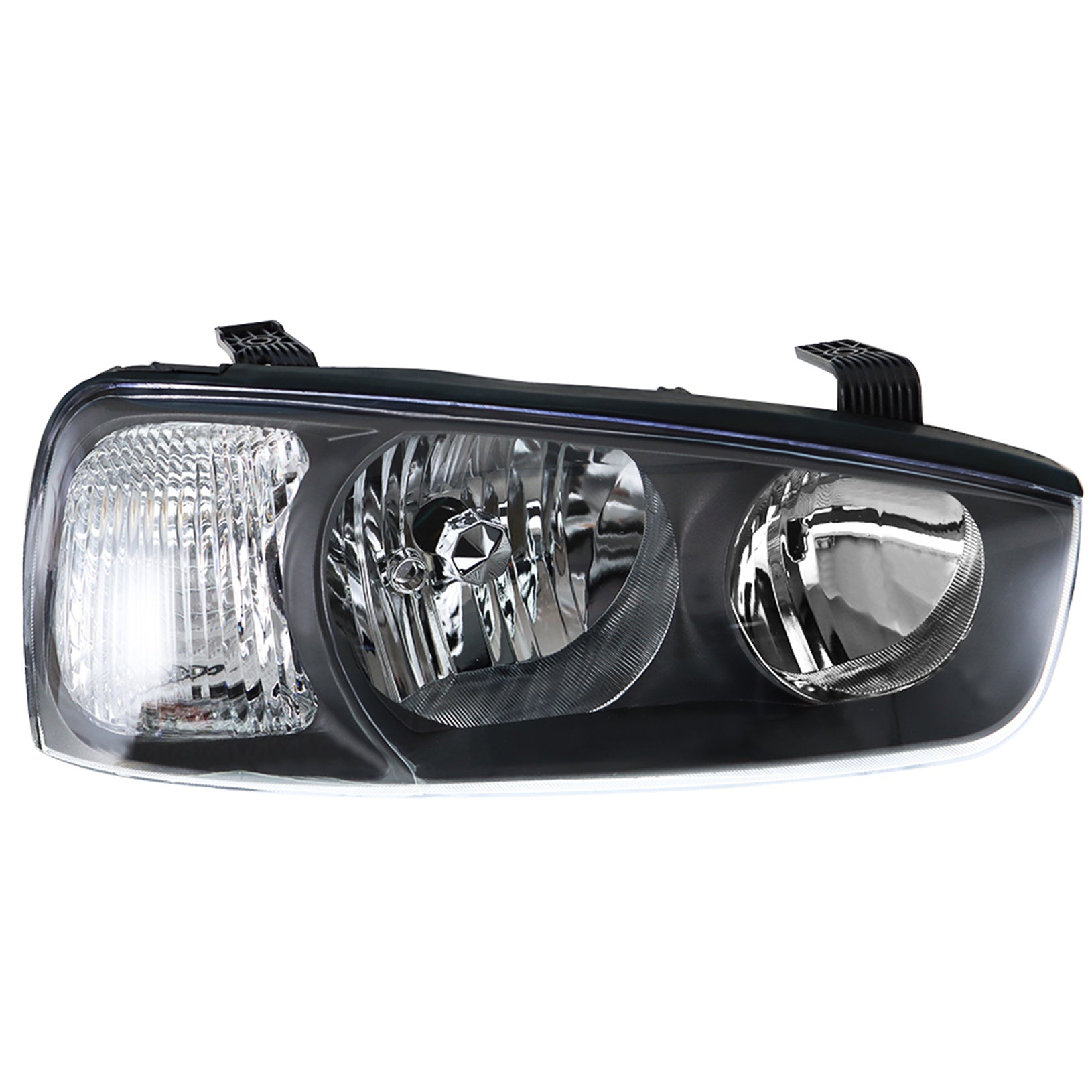 Halogen Headlight Left&Right Pair Clear Lens Black For Hyundai Elantra 2001-2003 Lab Work Auto