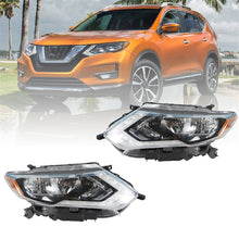 Load image into Gallery viewer, Headlamps For 2017-2019 Nissan Rogue Chrome Halogen Headlights Passenger&amp;Driver Lab Work Auto