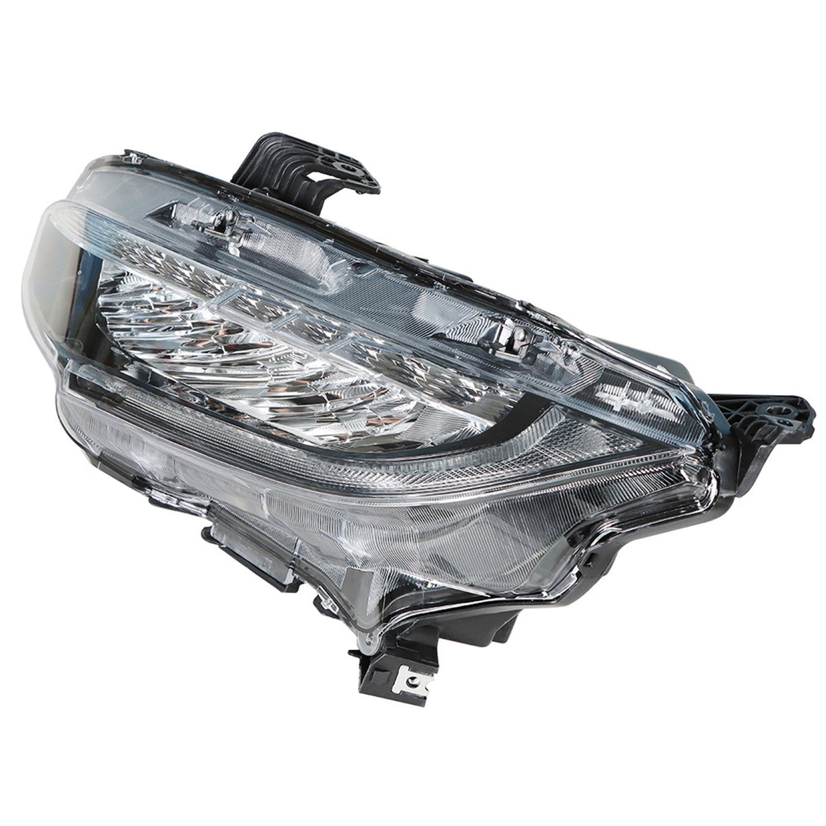 Headlight For 2016-2019 Honda Civic Chrome Full LED Left Driver Side Headlamp Lab Work Auto