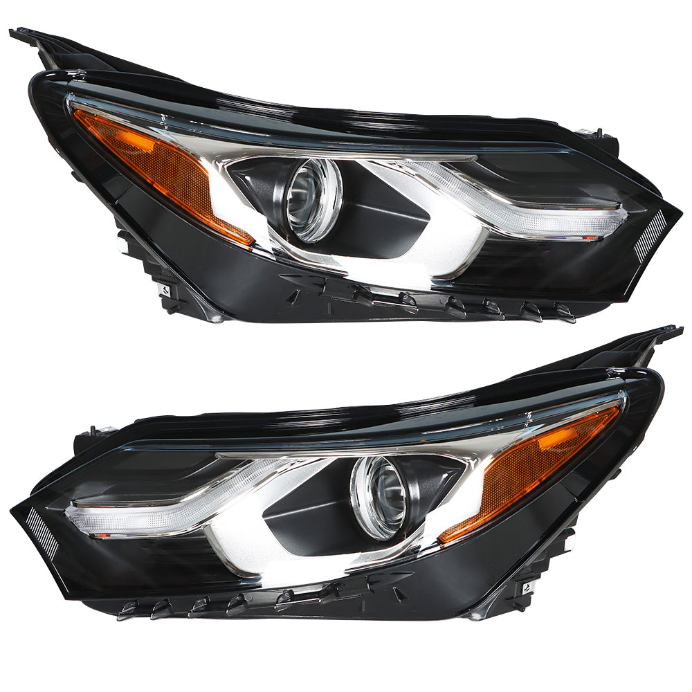 Headlights For 2018-2019 Chevy Equinox Headlamps Driver + Passenger Side Pair Lab Work Auto