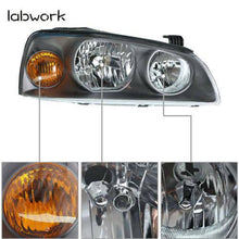 Load image into Gallery viewer, Headlights Lamps Replacement For 2004-2006 Hyundai Elantra Black Housing LH + RH Lab Work Auto