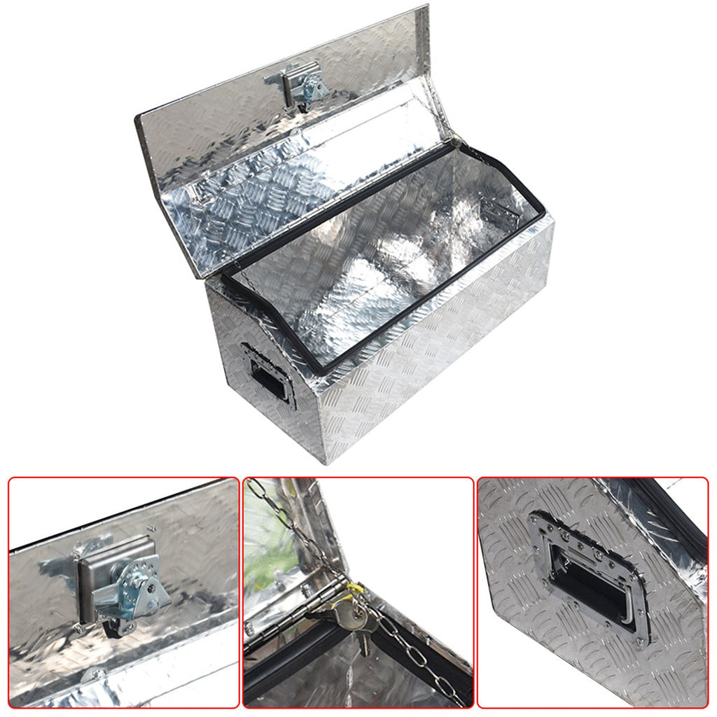 Heavy Duty Aluminum Tool Box for ATV Storage Truck Pickup RV, 30" L, Silver Lab Work Auto 