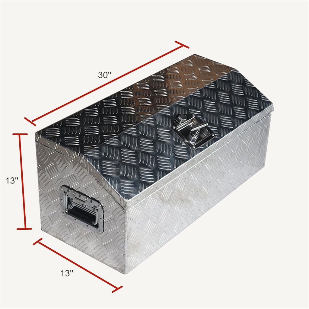 Heavy Duty Aluminum Tool Box for ATV Storage Truck Pickup RV, 30" L, Silver Lab Work Auto 