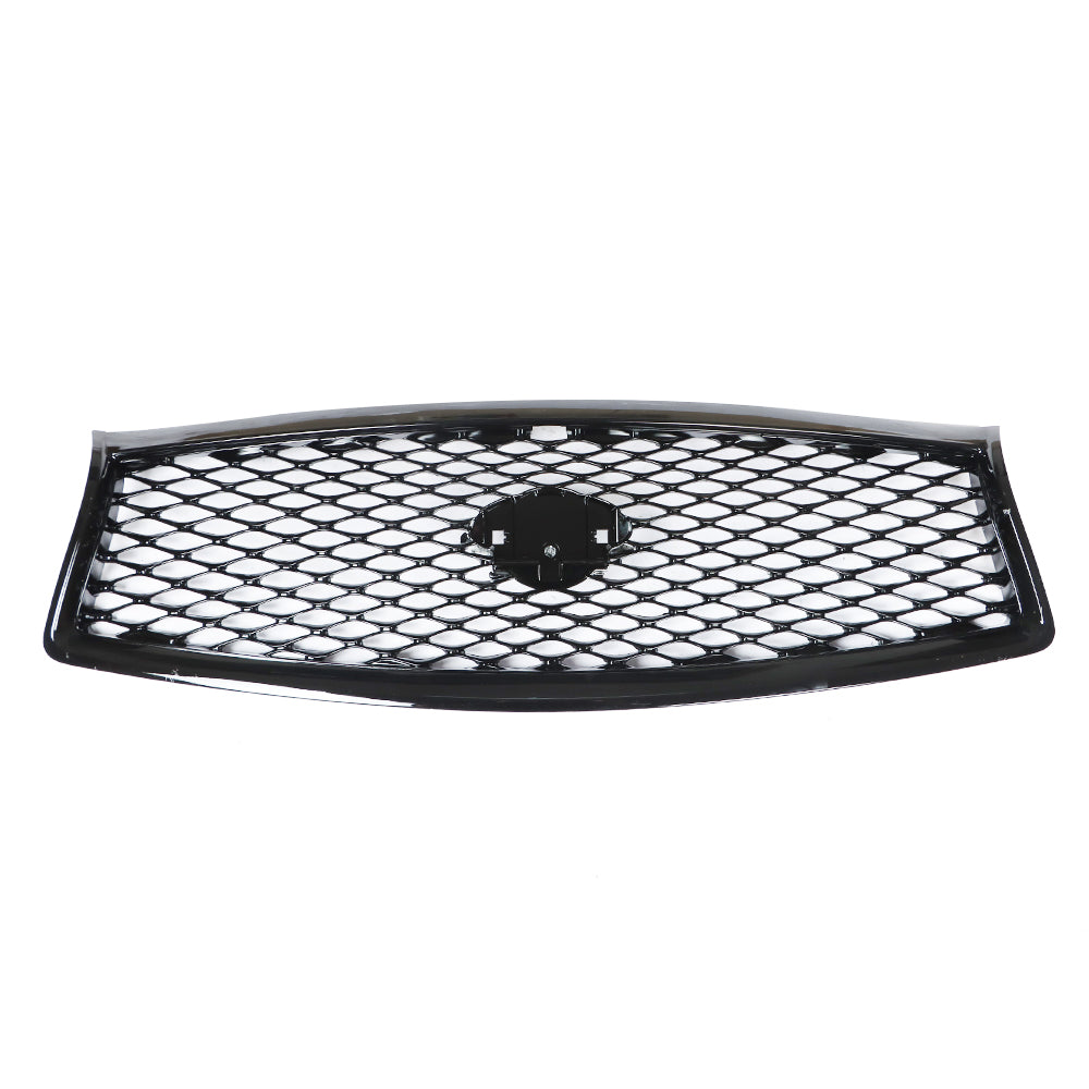 Front Mesh Grille Glossy Black For 2014-2017 Infiniti Q50 623104HB1B