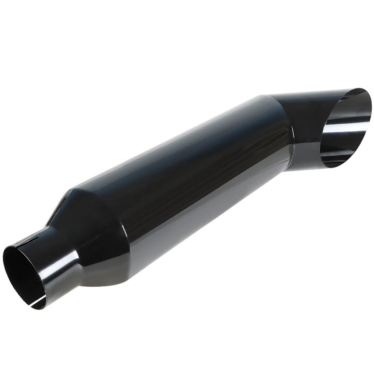 Inlet 5"Outlet 8" Long 36" Miter Angle Cut Diesel Smoker Exhaust Stack Tip Black Lab Work Auto 