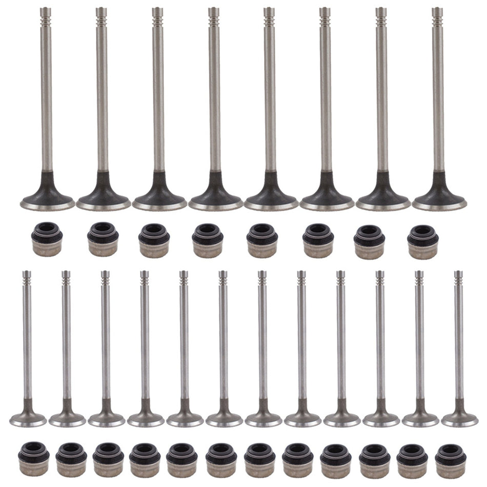 Intake Exhaust Valves & Hydraulic Lifter kit 1.8L 20V For 97-06 AUDI VW 1.8T Lab Work Auto