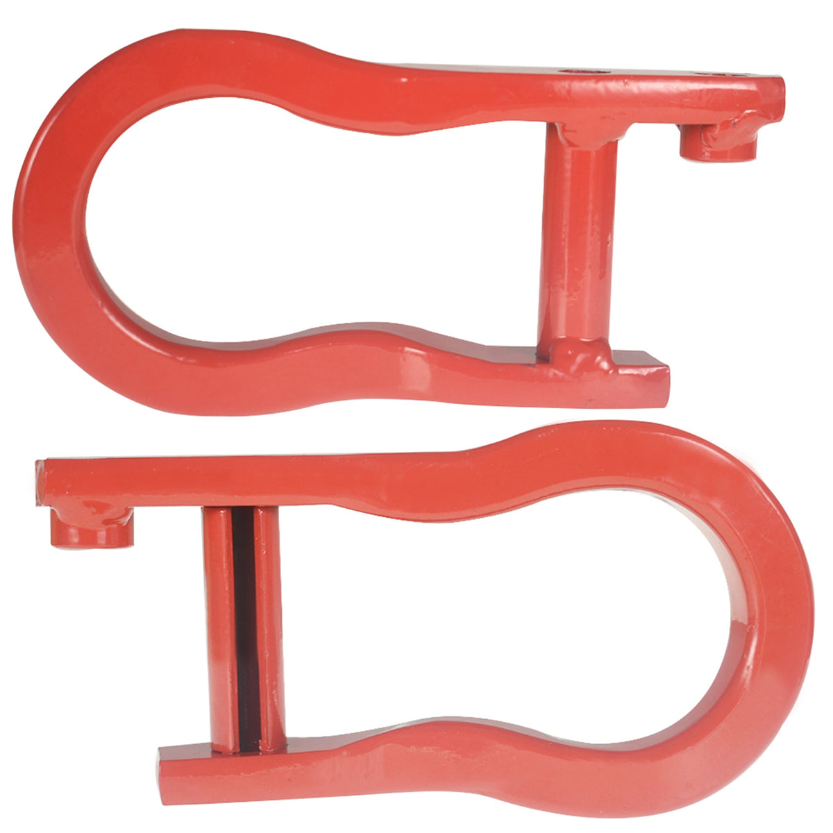 LH ＆RH Front Red Tow Hooks For 2007-2019 Chevy Silverado GMC Sierra 1500 Lab Work Auto