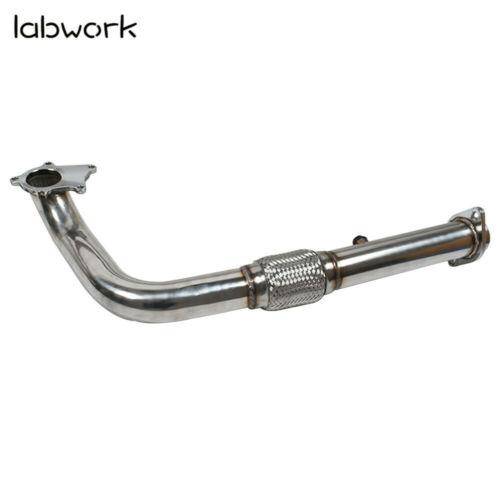 Labwork 2.5" SS Passenger Pipe For 88-00 Honda Civic B Series T3/T4-5 Bolt Turbo Flange Lab Work Auto 