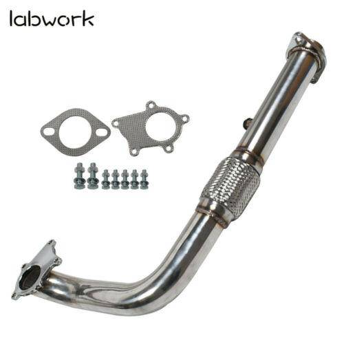 Labwork 2.5" SS Passenger Pipe For 88-00 Honda Civic B Series T3/T4-5 Bolt Turbo Flange Lab Work Auto 