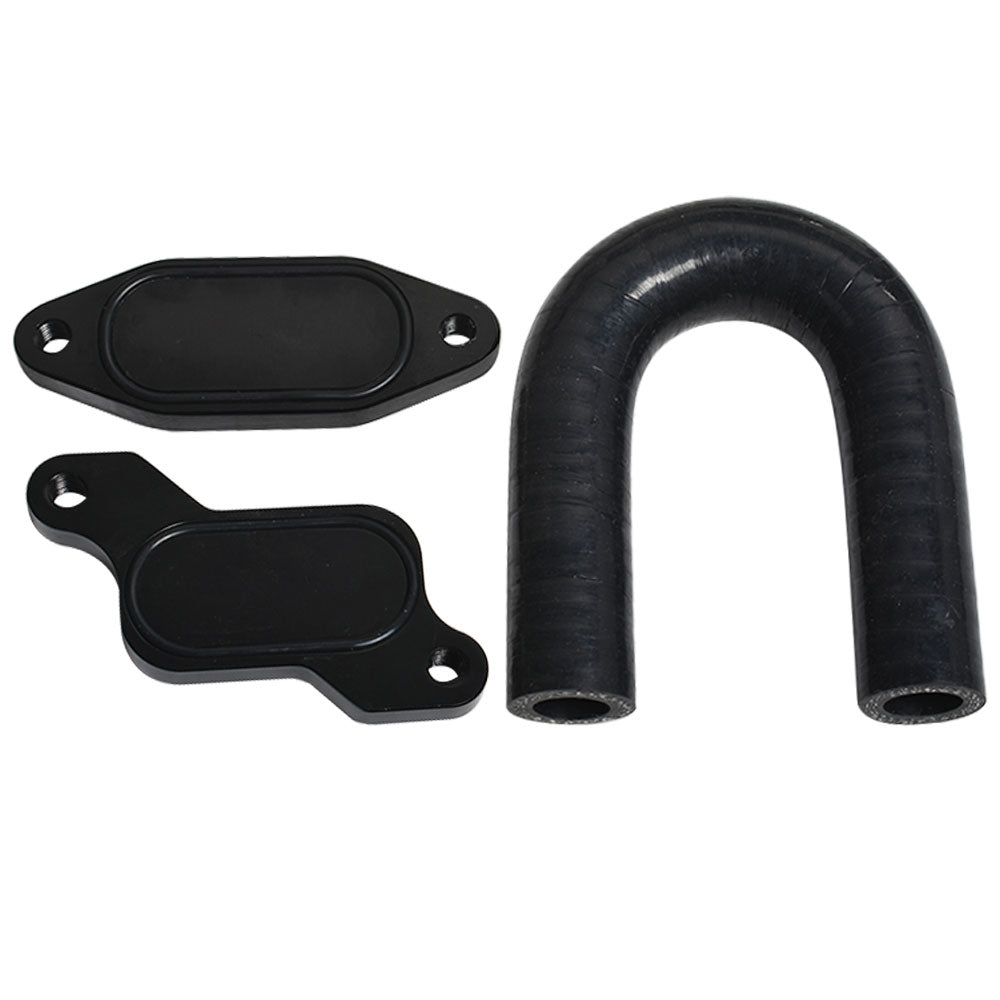 Labwork 2" Driver Passenger Up-Pipes Kit + Egr Delete for 07-10 Duramax LMM 6.6L Lab Work Auto