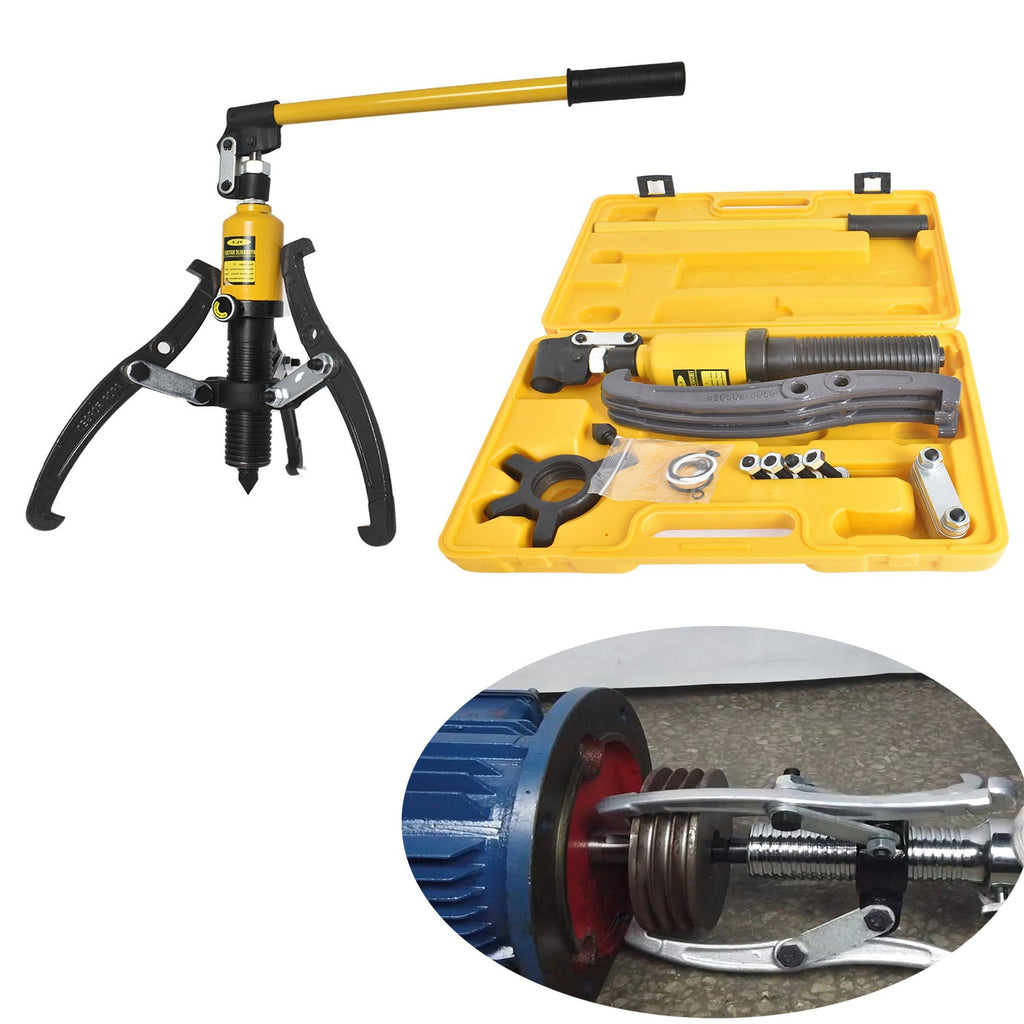 Labwork 3in1 Hydraulic Gear Puller Pumps Oil Tube 3 Jaws Drawing Machine 5T Lab Work Auto