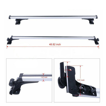 Labwork 48" Car Universal Top Roof Rack Cross Bar Luggage Cargo Carrier Rails Aluminum Lab Work Auto 