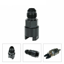 Load image into Gallery viewer, Labwork -6AN Fuel Adapter Fitting to 3/8 Quick Connect w/Thread EFI Female BLACK LS GM Lab Work Auto