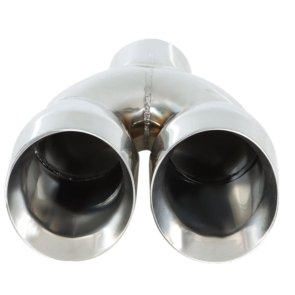 Labwork Exhaust Tip Dual Wall Stainless Steel Twin 4 inch Outlet 3 inch Inlet 9 Length Lab Work Auto