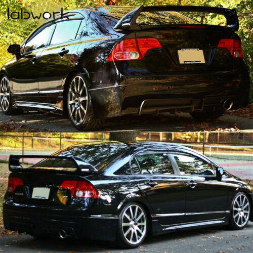 Labwork For 2006-2011 Honda Civic 4DR Sedan Painted Trunk Wing Spoiler Lab Work Auto