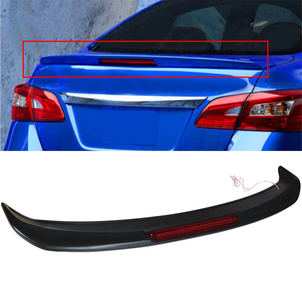 Labwork For Nissan Altima 2013 2014 2015 4dr Spoiler Wing w/LED Matt Black Lab Work Auto