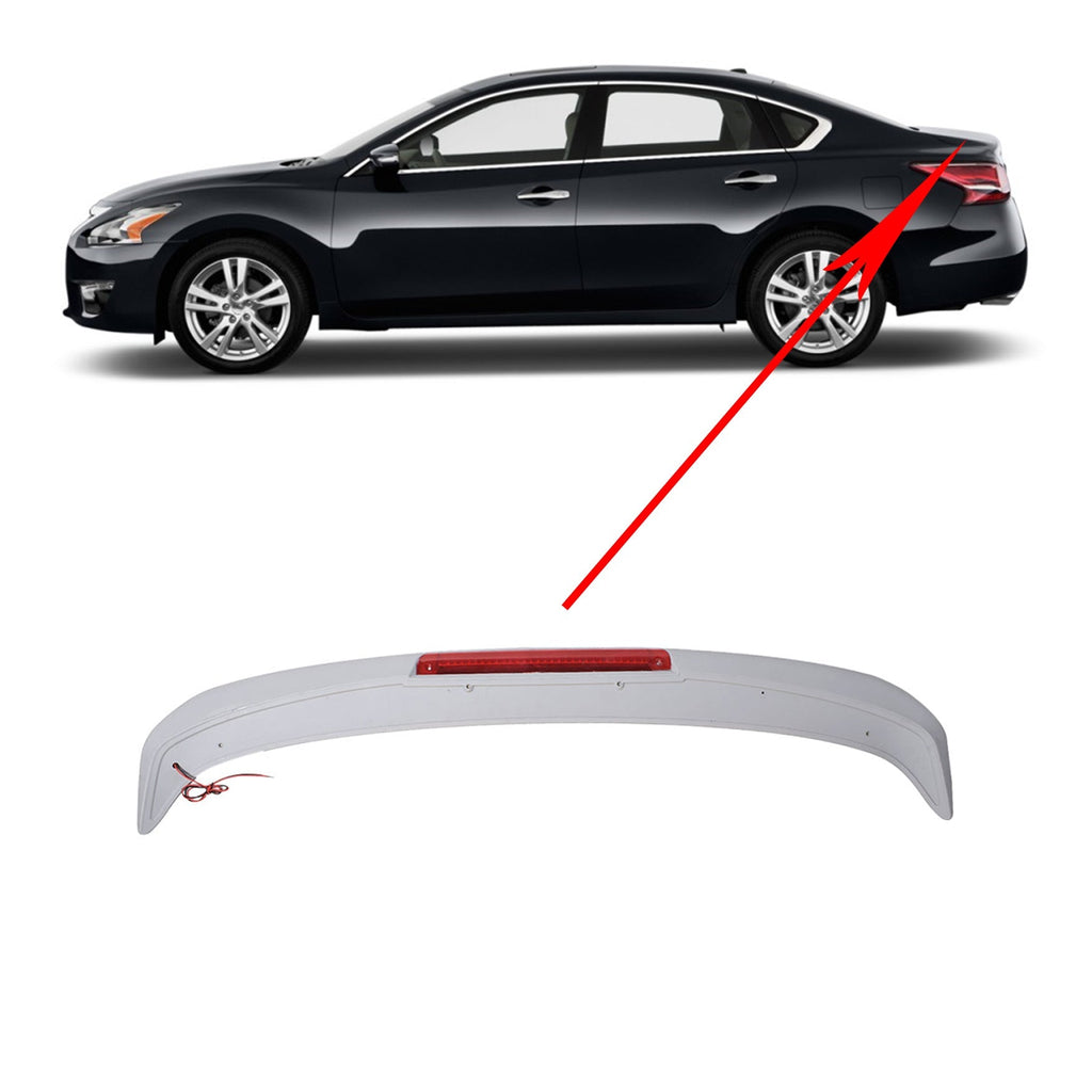 Labwork For Nissan Altima 2013 2014 2015 4dr Spoiler Wing w/LED Matt Black Lab Work Auto