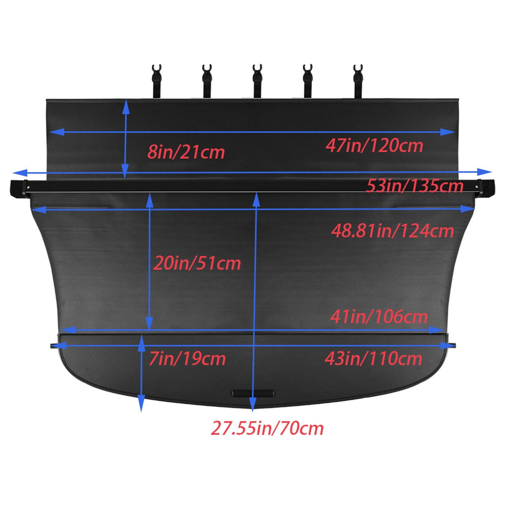 Labwork Luggage Tonneau Cargo Cover Trunk Shield For 2015-2020 SubAru outback Lab Work Auto