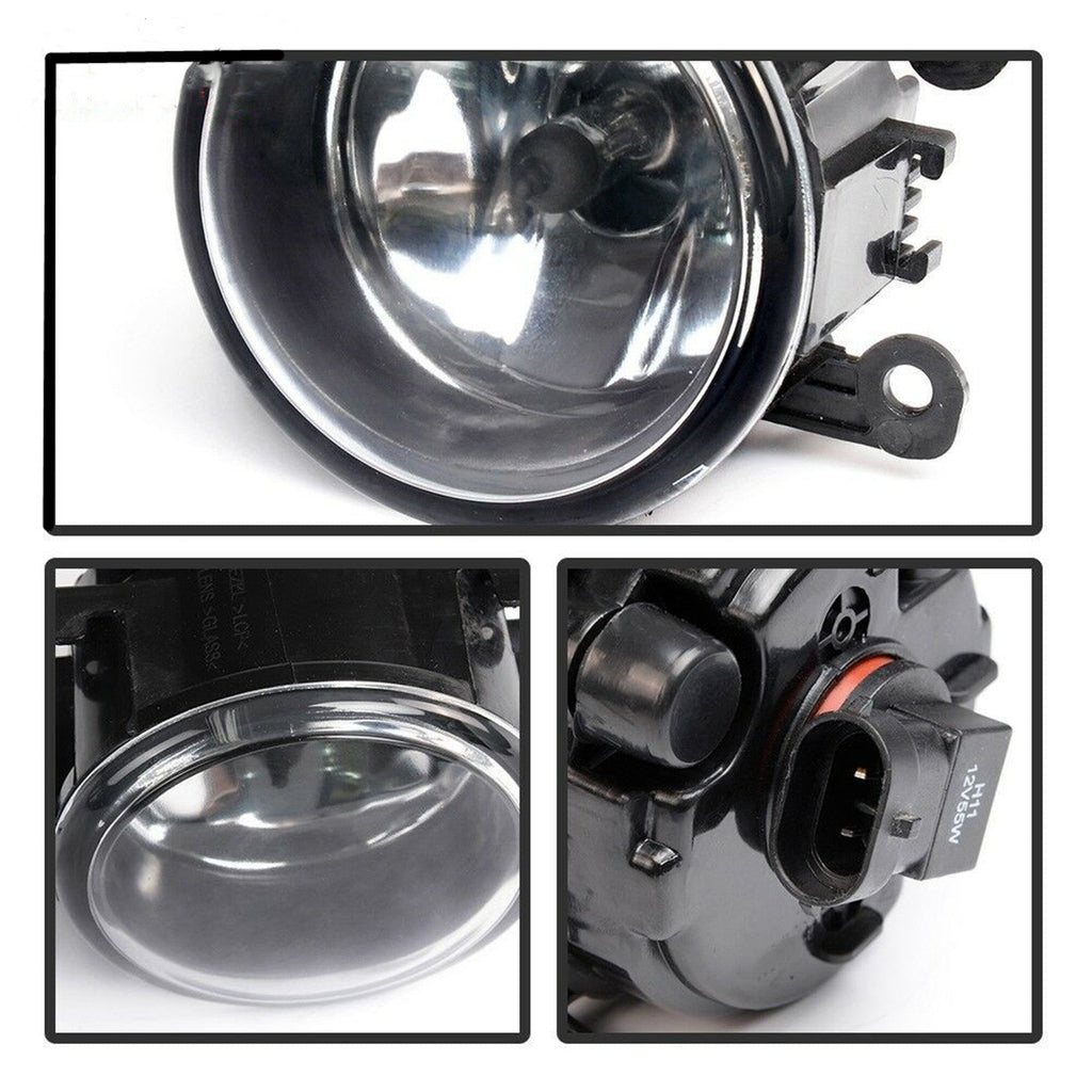 Left/Right Driver Passanger Side Fog Light Lamp 55W w/ H11 Bulb for Ford Honda Lab Work Auto