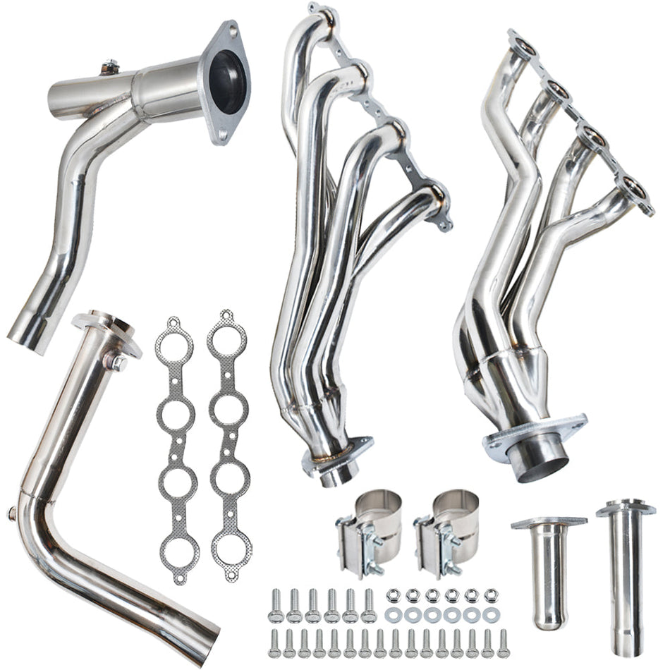 Long Tube Headers w/Y Pipe For 09-12 Escalade/Tahoe/Silverado/Sierra 4.8/5.3/6.0 Lab Work Auto