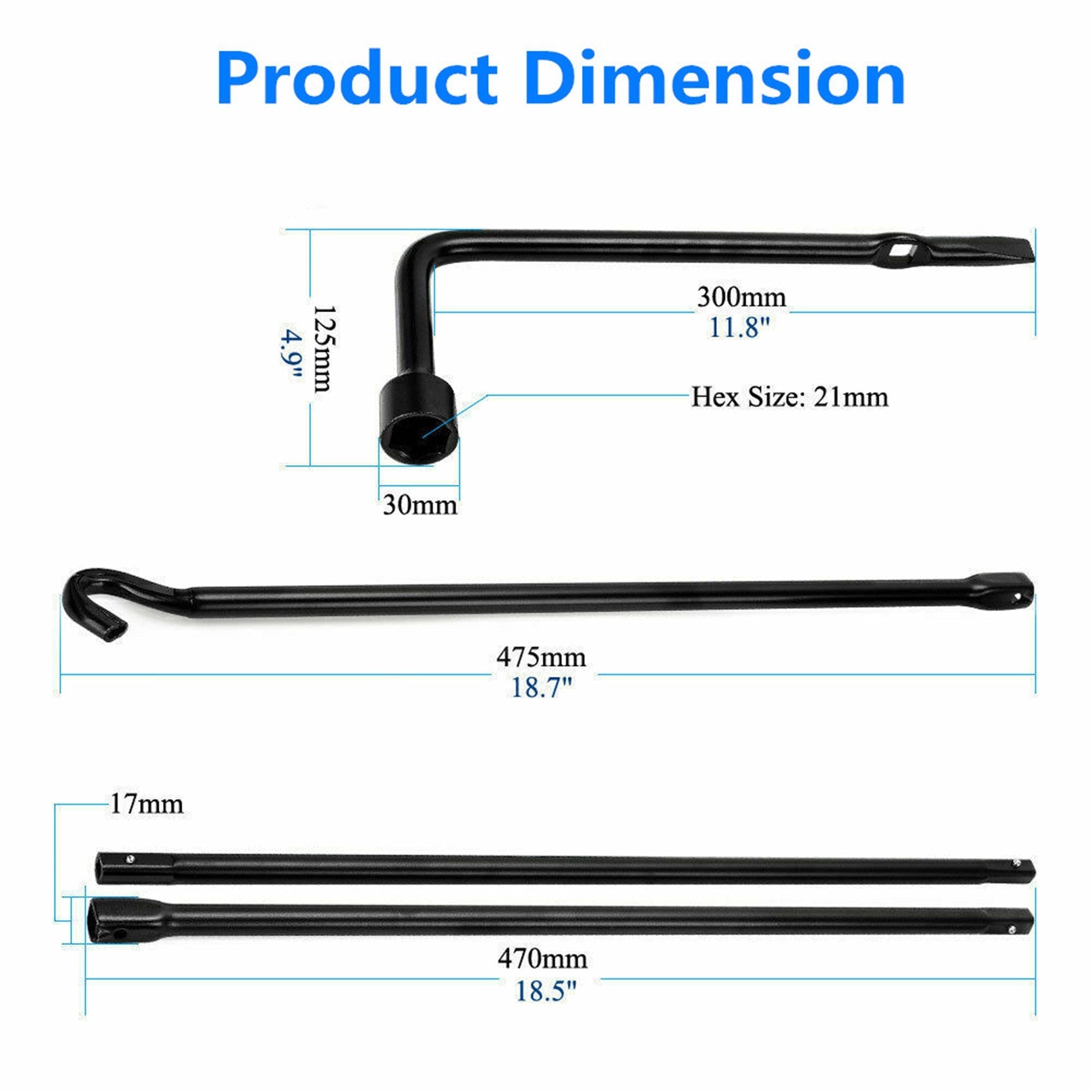 Lug Wrench Tire Tool Kit w/Bag Replacement for Toyota Tacoma  Spare 2005-2013 Lab Work Auto