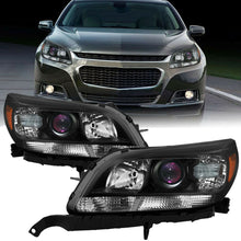 Load image into Gallery viewer, NEW Halogen Projector Headlights Assembly For 2013 2014 2015 Chevy Malibu Black Lab Work Auto