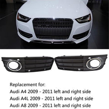 Load image into Gallery viewer, New Pair Front Bumper Fog Light Grille Grill Cover For Audi A4 B8 A4L 2009-2012 Lab Work Auto