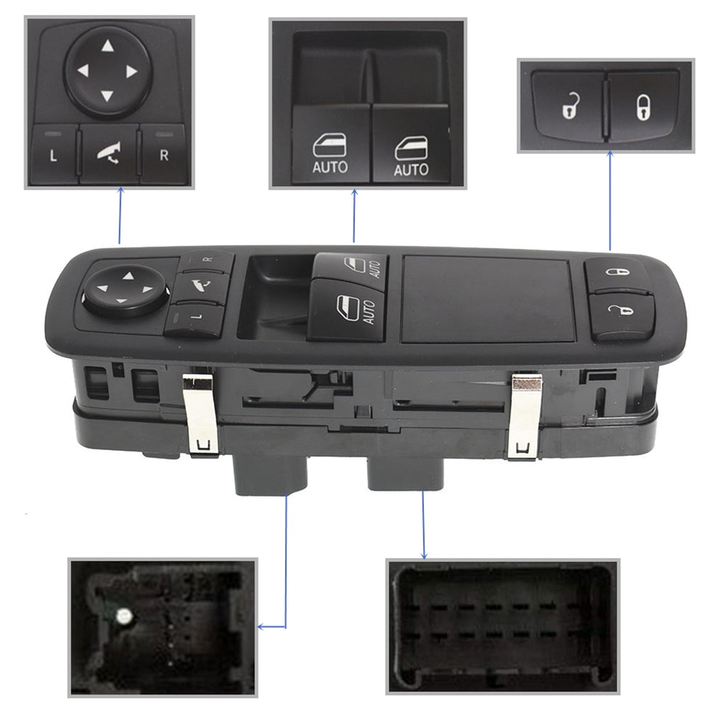 New Power Window Switch 68091001AB For 2011-2012 DODGE RAM 1500 8 GANG Lab Work Auto