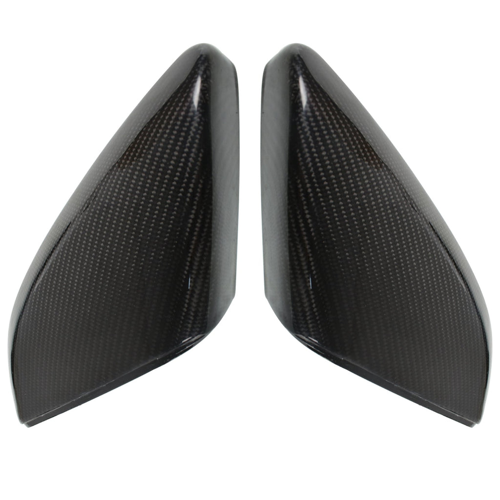 Pair Replacement Carbon Fiber Side Mirror Cover Cap For 2016-2020 Honda Civic Lab Work Auto