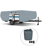 RV Trailer Cover For Folding Pop Up Camper 16-18 FT Trailers Waterproof