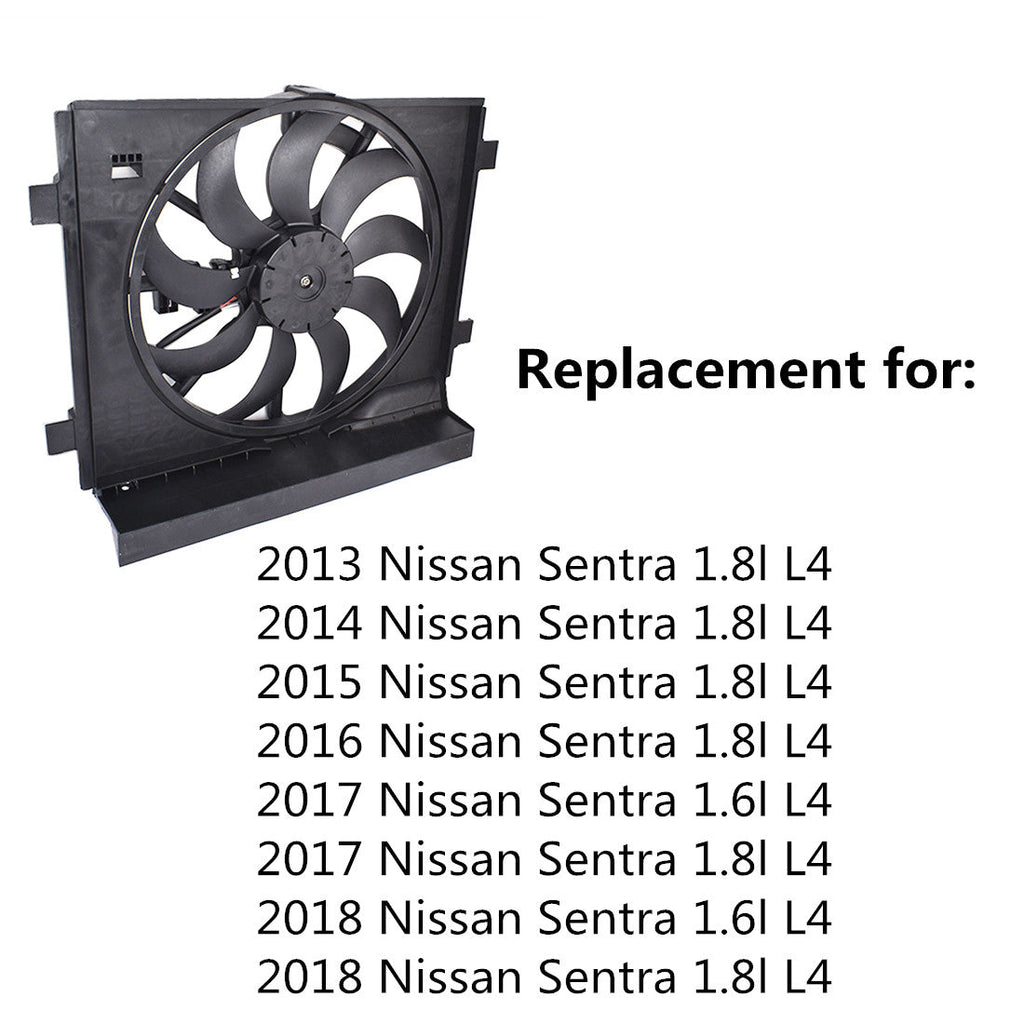 Radiator And Condenser Fan Fit For 2013-2018 Nissan Sentra  NI3115146 Lab Work Auto