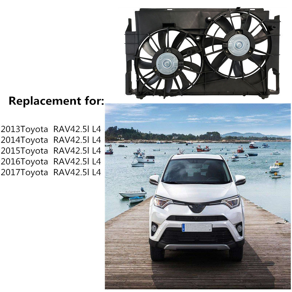 Radiator Cooling Fan Assembly Fit For 2013-2017 Toyota RAV4 TO3115177 Lab Work Auto