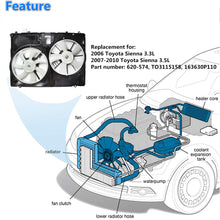 Load image into Gallery viewer, Radiator Cooling Fan For 2006-2010 Toyota Sienna TO3115158 620-574 Lab Work Auto