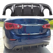 Load image into Gallery viewer, Rear Bumper Lip Spoiler Diffuser Splitter Black Fit for 2014-2017 Q50 AQ Style JDM Sport Lab Work Auto