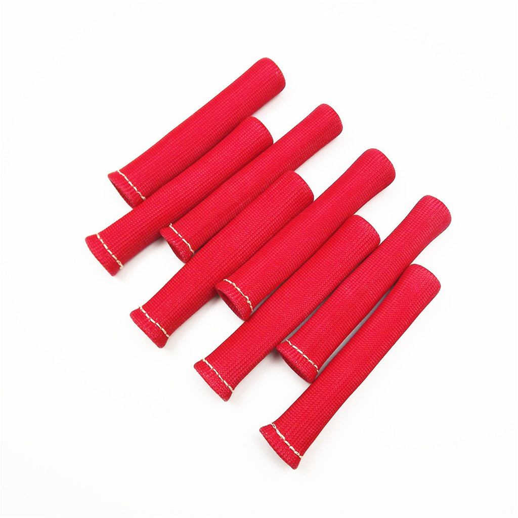 Red 8pcs 1200° Spark Plug Wire Boots Heat Shield Protector Sleeve SBC BBC Lab Work Auto