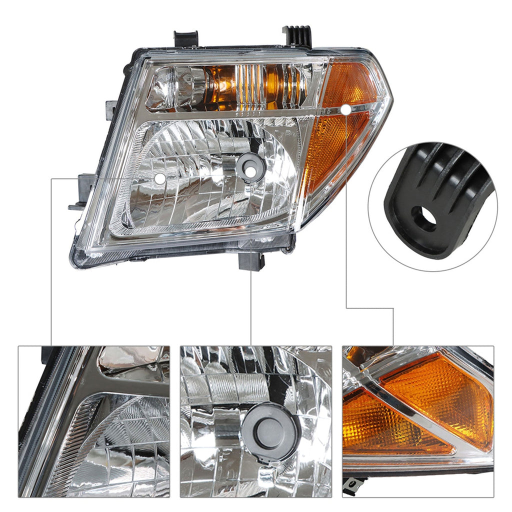 Replacement Headlight Pair For Nissan Pathfinder/Frontier 2005-07/08 Clear Lens Lab Work Auto