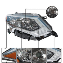 Load image into Gallery viewer, Right Side Headlamp For 2017-2019 Nissan Rogue Halogen Headlight Chrome Housing Lab Work Auto