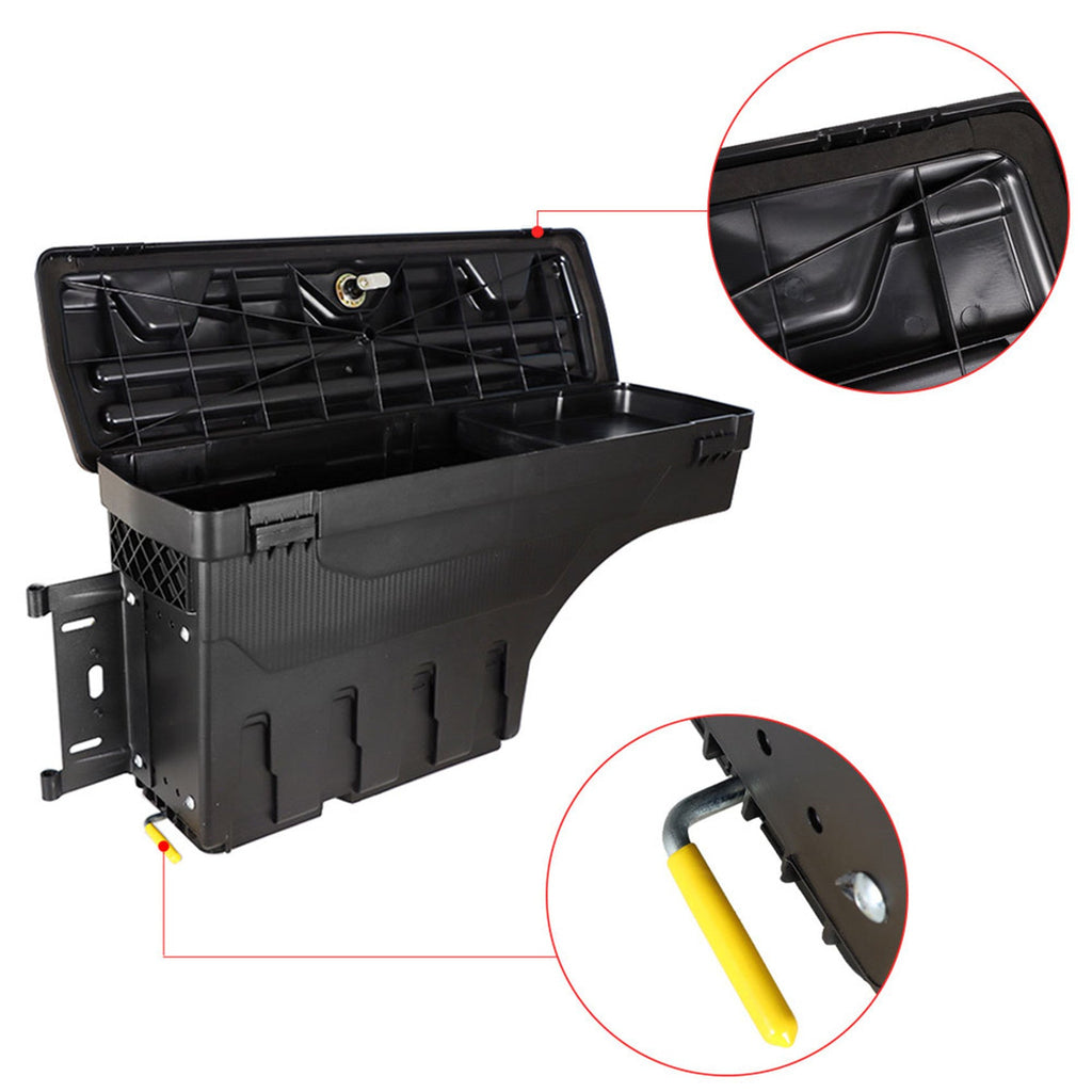 Storage Truck Bed Tool Box With Lock Left & Right For DODGE RAM 1500 2500 3500 Lab Work Auto