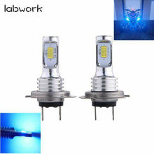 Load image into Gallery viewer, Super Bright 8000K Ice Blue Headlight Bulbs Kit High Low Beam H7 LED 80W 8000LM Lab Work Auto