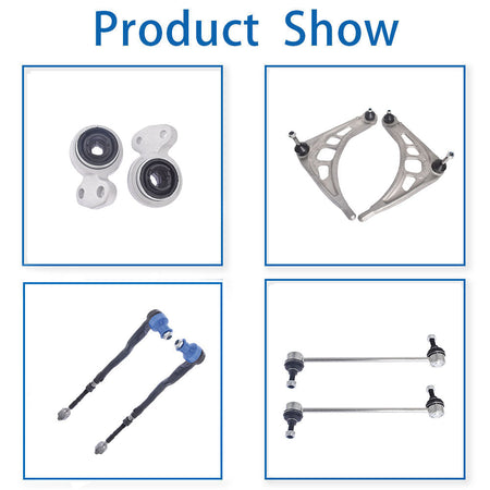 Suspension Kit for E46 3 Series Lower Control Arms Tie Rod Ends Sway Bar Links Lab Work Auto