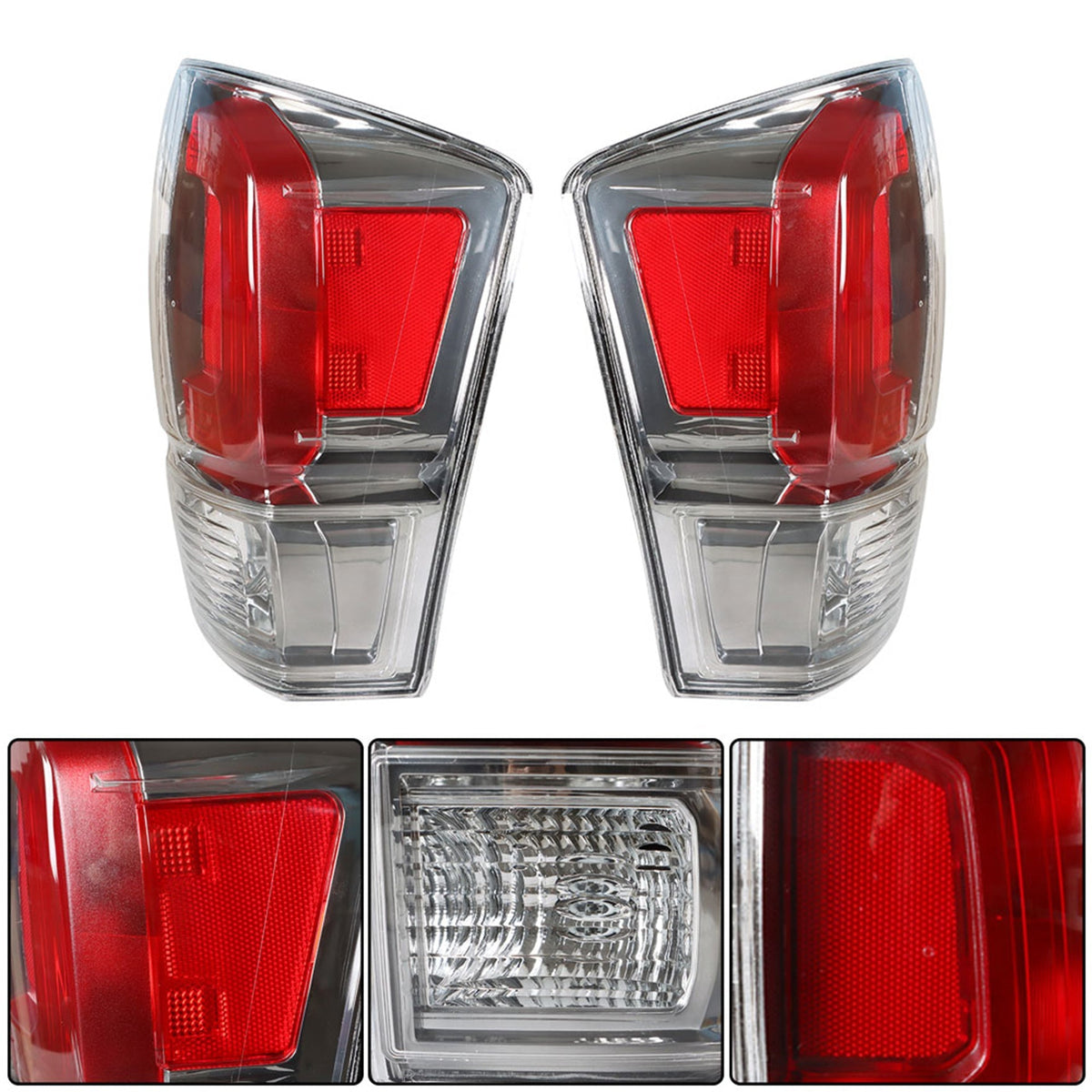 Tail Lights For 2016-2020 Toyota Tacoma Smoky gray Brake lights a pair Lab Work Auto