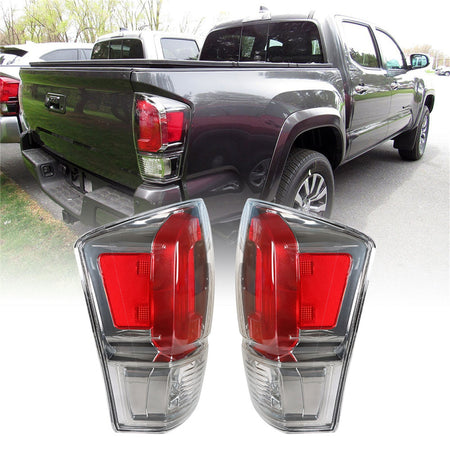 Tail Lights For 2016-2020 Toyota Tacoma Smoky gray Brake lights a pair Lab Work Auto