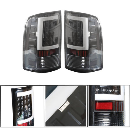 Tail Lights Lamps For 2007-2013 GMC Sierra 1500 07-14 2500HD 3500HD Black LED Lab Work Auto