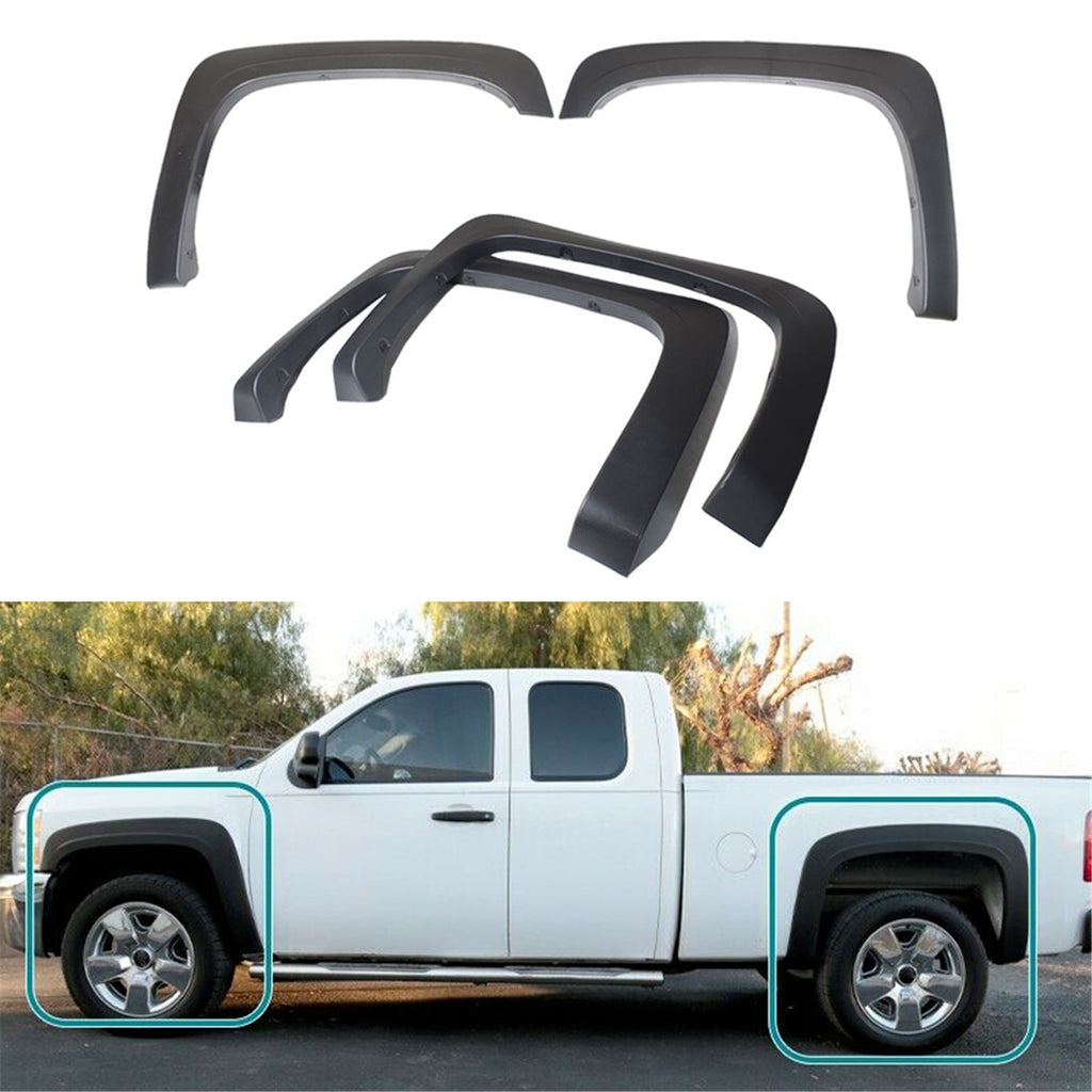 Textured Factory OE Style Fender Flares For 2007-13 Chevrolet Silverado 1500 Lab Work Auto